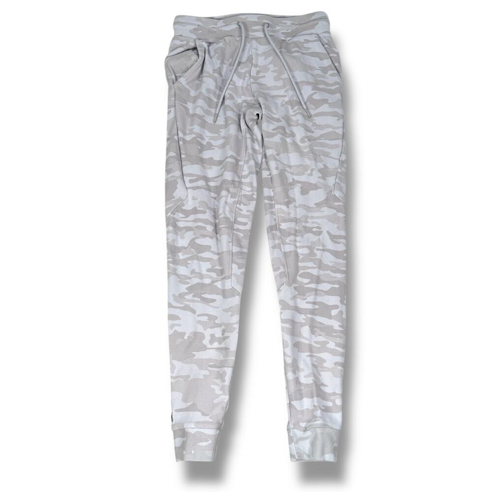 Alphalete‎ Joggers Pant Women’s Medium Gray Camouflage Cotton Pockets Drawstring